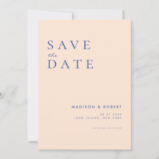 Save The Date Mariage moderne simple Enregistrer la date (Devant)