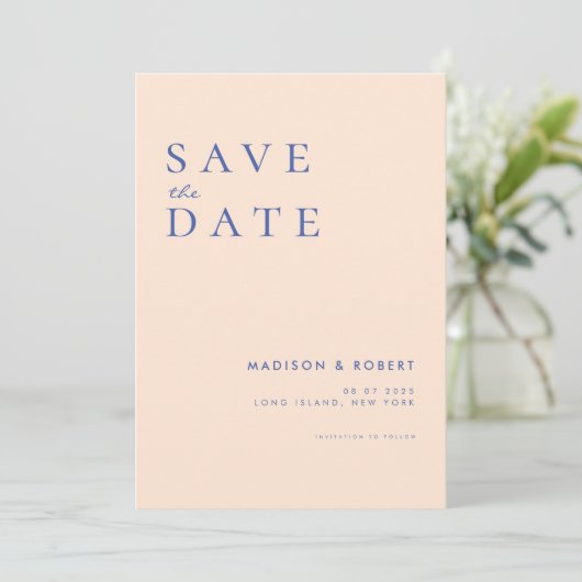 Save The Date Mariage moderne simple Enregistrer la date (Debout devant)
