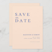 Save The Date Mariage moderne simple Enregistrer la date (Devant / Derrière)