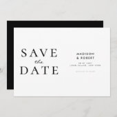 Save The Date Mariage moderne simple Enregistrer la date (Devant / Derrière)