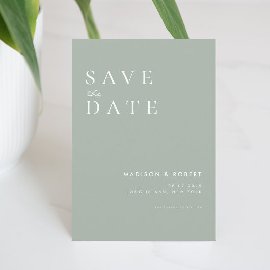 Save The Date Mariage moderne simple Enregistrer la date