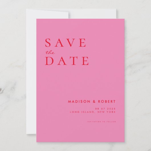 Save The Date Mariage moderne simple Enregistrer la date (Devant)