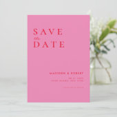Save The Date Mariage moderne simple Enregistrer la date (Debout devant)
