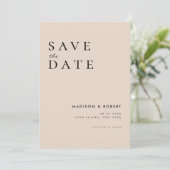 Save The Date Mariage moderne simple Enregistrer la date (Debout devant)
