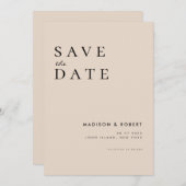 Save The Date Mariage moderne simple Enregistrer la date (Devant / Derrière)