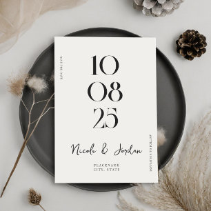 Save The Date Mariage moderne simple et chic