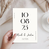 Save The Date Mariage moderne simple et chic