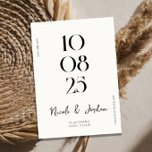 Save The Date Mariage moderne simple et chic