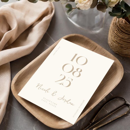 Save The Date Mariage moderne simple et chic