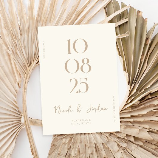 Save The Date Mariage moderne simple et chic