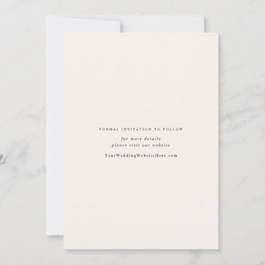 Save The Date Mariage moderne simple et élégant (Dos)