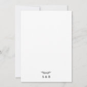 Save The Date Mariage Moderne Simple Et Minimaliste (Dos)