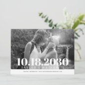 Save The Date Mariage Moderne Simple Minimaliste Élégant (Debout devant)