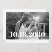 Save The Date Mariage Moderne Simple Minimaliste Élégant (Devant / Derrière)