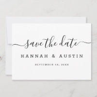 Mariage moderne simple noir et blanc élégant