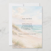 Save The Date Mariage moderne sur la côte plage (Dos)