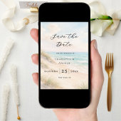 Save The Date Mariage moderne sur la côte plage