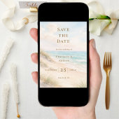 Save The Date Mariage moderne sur la plage côtière