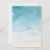 Save The Date Mariage Moderne sur la Plage Océane d'Été (Dos)