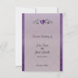 Save The Date Mariage moderne tendance dans un Amethyst Purple D