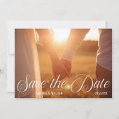 Save The Date Mariage Moderne Texte et Photo (Devant)