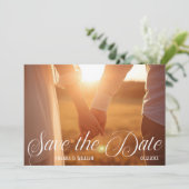 Save The Date Mariage Moderne Texte et Photo (Debout devant)