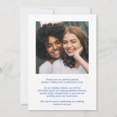 Save The Date Mariage Moderne Tiffany Cobalt Blue Bold (Dos)