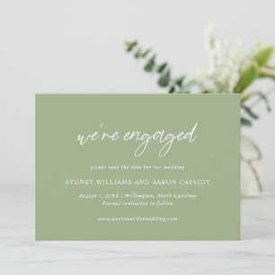 Save The Date Mariage Moderne Vert Sauge Sydney