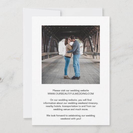 Save The Date Mariage moderne vibrant arc-en-ciel (Dos)