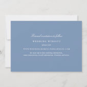 Save The Date Mariage Monogramme Bleu Dusty Classique, Élégant (Dos)