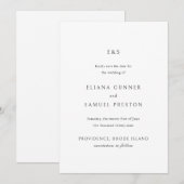 Save The Date Mariage Monogramme Classique (Devant / Derrière)