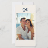 Save The Date Mariage Monogramme Nautique Funky Dessiné À La Mai (Dos)