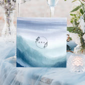 Save The Date MARIAGE Monogramme nautique Vagues océaniques