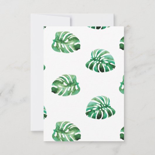Save The Date Mariage Monstera Leaf (Dos)