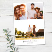 Save The Date Mariage Multi Photo Minimaliste