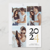 Save The Date Mariage Multi Photo Simple Typographie (Devant)