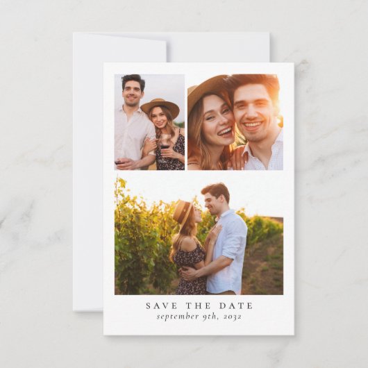 Save The Date Mariage multiphoto moderne (Devant)