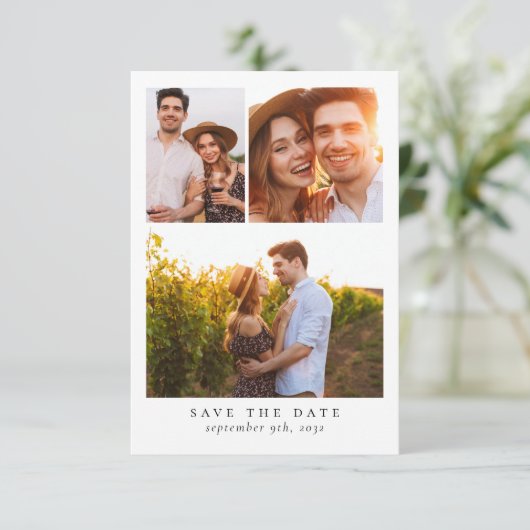 Save The Date Mariage multiphoto moderne (Debout devant)