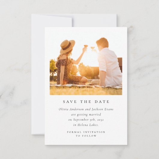 Save The Date Mariage multiphoto moderne (Dos)