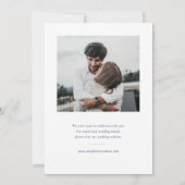 Save The Date Mariage multiphoto Simply Chic Blue Text (Dos)