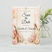 Save The Date Mariage Musical Élégant (Debout devant)