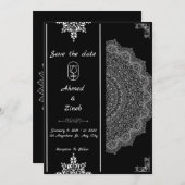 Save The Date Mariage musulman Enregistrer la date (Devant / Derrière)