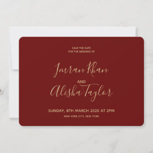 Save The Date Mariage Musulman Faire part Or Tigre Arabe