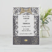 Save The Date Mariage Mystique Art Nouveau Céleste (Debout devant)