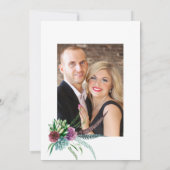 Save The Date Mariage mystique boho succulent plantes rustique (Dos)