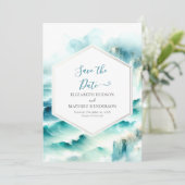 Save The Date Mariage Nautique des vagues modifiables (Debout devant)