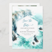 Save The Date Mariage nautique des vagues uniques (Devant / Derrière)