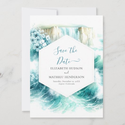 Save The Date Mariage Nautique Design Moderne (Devant)