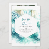 Save The Date Mariage Nautique Design Moderne (Devant / Derrière)
