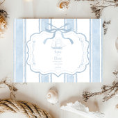 Save The Date Mariage nautique Marine White Stripes Bateau